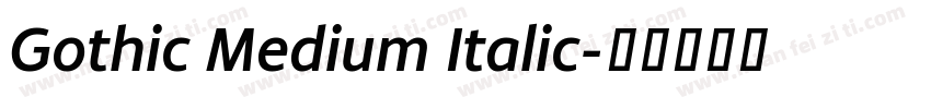 Gothic Medium Italic字体转换